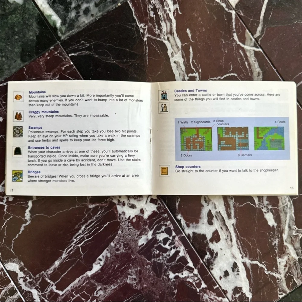 NINTENDO AMERICA NES 1989 DRAGON WARRIOR INSTRUCTION BOOKLET MANUAL no game